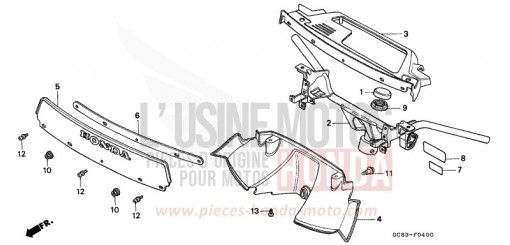 LENKERGRIFF/LENKER DECKEL/WIND SCREEN NH50MSL de 1990